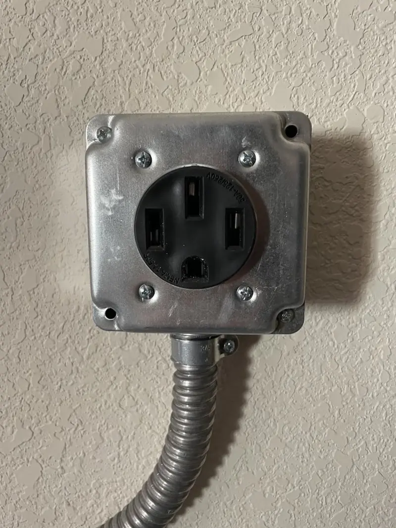 NEMA 14-50 outlet installed for Electrical Panel Upgrade in Pompano Beach
